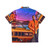 Nash Bridges Hawaiian Shirt featuring San Francisco sunset and muscle car - Back
