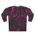 Galaxy swirl black and pink women's sweatshirt - Back