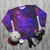 Cosmic Galaxy Design Sweatshirt - flat lay