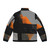 Minimal Orange and Black Abstract Puffer Jacket - Back