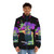Mindless Self Indulgence anime-style puffer jacket with cute, aesthetic design - men front