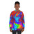 Brainstorm sweatshirt with abstract, psychedelic art design - women