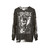 Grimes Visions Occult Sweatshirt in black and white - hanging