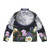 Midnight Garden II Puffer Jacket - Enchanted Nature Pen Art by Ella Mazur - Back