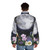 Midnight Garden II Puffer Jacket - Enchanted Nature Pen Art by Ella Mazur - men back