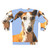 Greyhound dog on a grey sweatshirt - Back