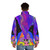 Psychedelic Puffer Jacket with Midnight Gospel Inspired Cosmic and Trippy Graphics - men back