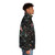 Dark floral watercolor puffer jacket for women - men side right