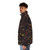 Midnight Floral Puffer Jacket featuring a mythical, botanical design - men side left