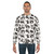 Minimalist black and white cat graphic sweatshirt - men