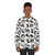 Minimalist black and white cat graphic sweatshirt - women
