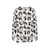 Minimalist black and white cat graphic sweatshirt - hanging