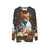 Funny cat sweatshirt with a playful design - hanging