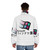 Vaporwave inspired puffer jacket featuring the classic Microsoft Windows 98 logo - men back