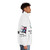 Vaporwave inspired puffer jacket featuring the classic Microsoft Windows 98 logo - men side right