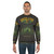 Green doom metal sweatshirt with Graveyard Sun design - men
