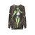 Green Girl Sweatshirt for Fantasy and Action Lovers - hanging