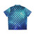 Mermaid Tail Hawaiian Shirt featuring a vibrant oceanic and galaxy-inspired pattern - Back