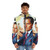 Michael Douglas painting portrait puffer jacket - men front