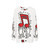 Haring pop art music note designer sweatshirt - hanging