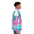 Retro 80s Miami Vice Puffer Jacket with vibrant color scheme and bold design - men side right
