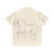Dressage Horse Sketch Hawaiian Shirt featuring an artistic sketch of a horse - Back