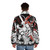 Metroid Puffer Jacket featuring Samus Aran in space-themed design - men back