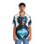 Superhero Hawaiian Shirt with Glowing Diamond Pattern - People Front