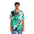 Mynt 142 modern Hawaiian shirt with geometric teal pattern - People Front