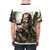 Predator alien graphic design t-shirt with jungle and creature imagery - men back