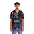Vibrant cotton candy colored Hawaiian shirt with a graffiti style print - People Front