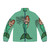 Mermaid themed puffer jacket with seaweed smoking design