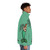 Mermaid themed puffer jacket with seaweed smoking design - men side right
