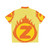 Superhero Letter Z Fire Insignia Hawaiian Shirt - Back