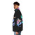 Mermaid-themed puffer jacket with skeleton and witch design, perfect for Halloween - men side left