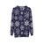 Blue Winter Snowflake Pattern Sweatshirt - hanging