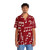 White music notes on red background Hawaiian shirt - People Front