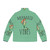 Mermaid-inspired puffer jacket with vibrant colors and oceanic design - Back