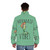 Mermaid-inspired puffer jacket with vibrant colors and oceanic design - men back