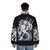 Mermaid skeleton puffer jacket with a dark and edgy design - men back