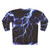 Colorful lightning graphic blue thunder sweatshirt - Back