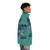 Mermaid-themed puffer jacket with ocean-inspired design - men side right