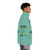 Mermaid-inspired puffer jacket with moon and star design - men side right