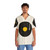 Cosmic music-themed Hawaiian shirt with planets and vinyl record player - People Front
