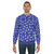 Blue and White Cartoon Dog Bone Pattern Sweatshirt - men