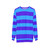 Blue and purple striped sweatshirt - hanging