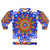 Blue and orange circles pattern sweatshirt