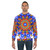 Blue and orange circles pattern sweatshirt - men