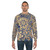 Blue and gold mandala pattern sweatshirt - men