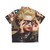 Stylish Hawaiian Shirt with Music and Pop Motifs - Back